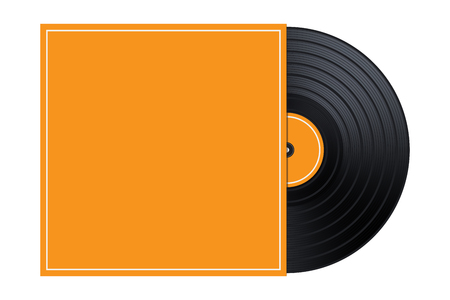 Vector Vinyl in the Box / Cover Mockup / Template Illustrationのイラスト素材