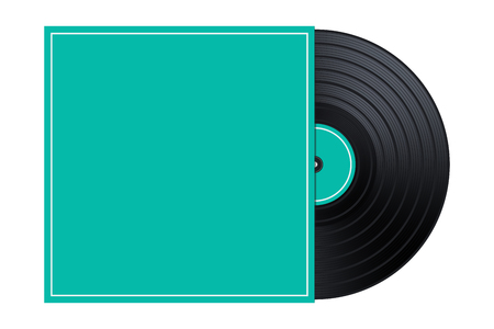 Vector Vinyl in the Box / Cover Mockup / Template Illustrationのイラスト素材