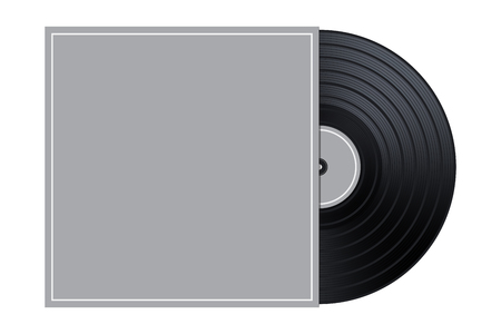Vector Vinyl in the Box / Cover Mockup / Template Illustrationのイラスト素材