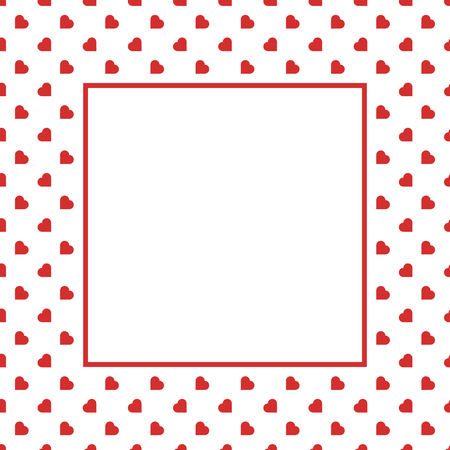 Red Hearts Seamless Love Background Pattern for Valentine's or Mother's Woman day for banner romantic cards wrapping paper decoration . Birthday , wedding and marriage designs.のイラスト素材