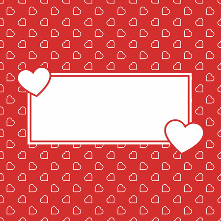 Red Hearts Seamless Love Background Pattern for Valentine's or Mother's Woman day for banner romantic cards wrapping paper decoration . Birthday , wedding and marriage designs.のイラスト素材