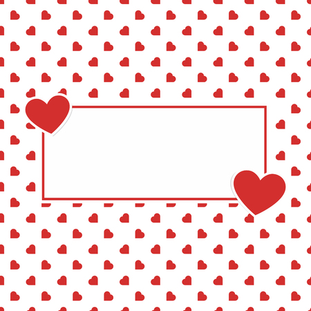 Red Hearts Seamless Love Background Pattern for Valentine's or Mother's Woman day for banner romantic cards wrapping paper decoration . Birthday , wedding and marriage designs.のイラスト素材