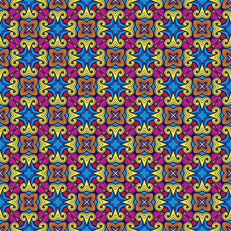 Repeating Abstract Pattern Arabesque Geometric Illustration Background. Oriental, Portugal, Portuguese Floral Damask for Rug, Tile, Textile, Digital Paper, Fabric Texture.の写真素材