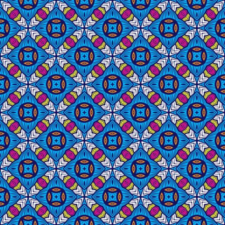 Repeating Abstract Pattern Arabesque Geometric Illustration Background. Oriental, Portugal, Portuguese Floral Damask for Rug, Tile, Textile, Digital Paper, Fabric Texture.の写真素材