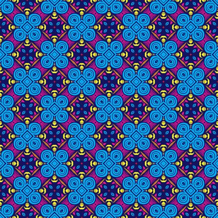 Repeating Abstract Pattern Arabesque Geometric Illustration Background. Oriental, Portugal, Portuguese Floral Damask for Rug, Tile, Textile, Digital Paper, Fabric Texture.の写真素材
