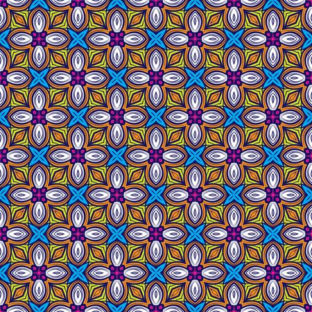 Repeating Abstract Pattern Arabesque Geometric Illustration Background. Oriental, Portugal, Portuguese Floral Damask for Rug, Tile, Textile, Digital Paper, Fabric Texture.の写真素材