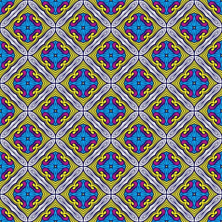 Seamless Abstract Pattern Arabesque Geometric Traditional Background. Arabic, Portugal, Moroccan Floral Damask for Rug, Tile, Textile, Digital Paper, Fabric Texture.の写真素材