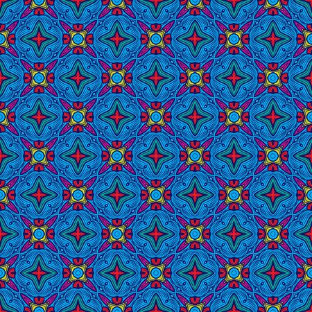 Seamless Abstract Pattern Arabesque Geometric Traditional Background. Arabic, Portugal, Moroccan Floral Damask for Rug, Tile, Textile, Digital Paper, Fabric Texture.の写真素材