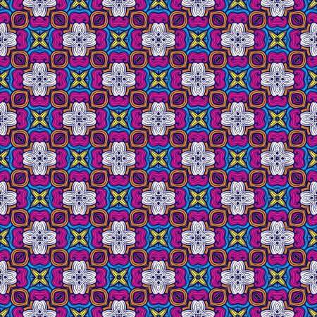 Seamless Abstract Pattern Arabesque Geometric Traditional Background. Oriental, Portugal, Portuguese Floral Damask for Rug, Tile, Textile, Digital Paper, Fabric Texture.の写真素材