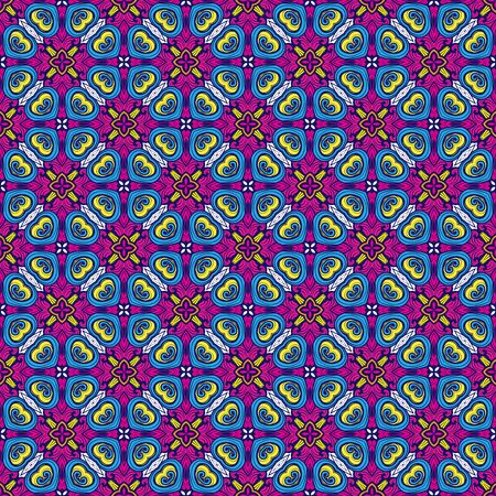 Seamless Abstract Pattern Arabesque Geometric Traditional Background. Oriental, Portugal, Portuguese Floral Damask for Rug, Tile, Textile, Digital Paper, Fabric Texture.の写真素材