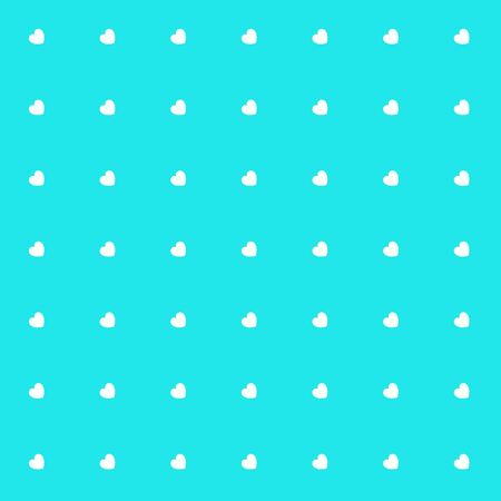 Romantic Blue Seamless Polka Hearts Vector Pattern Background for Valentine Day or Mother's Day. Poster, Flier, Invitation, Wrapping Paper, Greeting Card or Banner.のイラスト素材