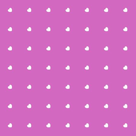 Romantic Pink Seamless Polka Hearts Vector Pattern Background for Valentine Day or Mother's Day. Poster, Flier, Invitation, Wrapping Paper, Greeting Card or Banner.のイラスト素材