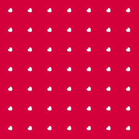 Romantic Red Seamless Polka Hearts Vector Pattern Background for Valentine Day or Mother's Day. Poster, Flier, Invitation, Wrapping Paper, Greeting Card or Banner.のイラスト素材