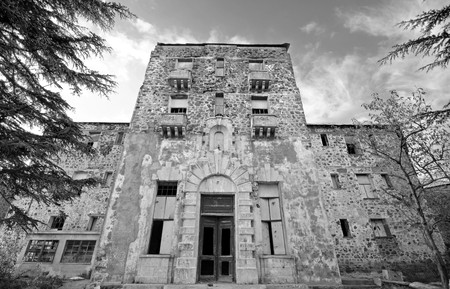 Abandoned hotel exterior.の写真素材