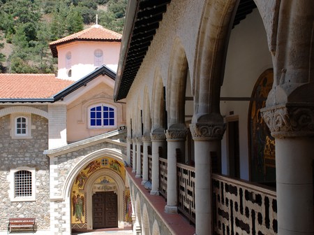 Kykkos famous monastery in Troodos mountains, Cyprusの写真素材