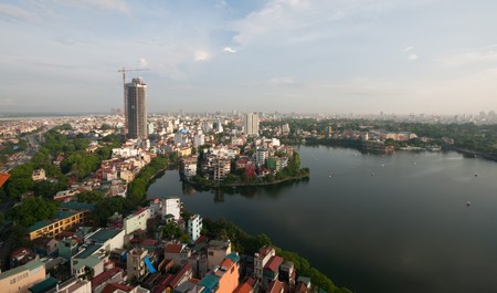 Cityscape of Hanoi in Vietnam の写真素材