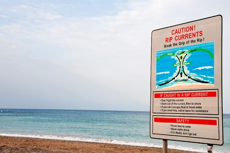 Dangerous water warning  sign の写真素材