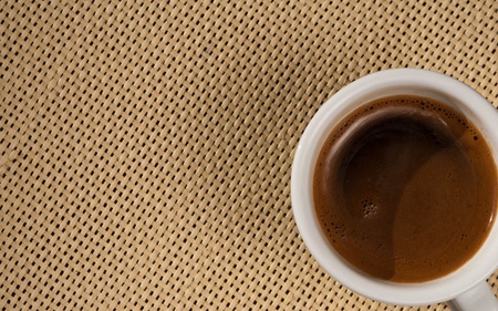 Cup of Cyprus coffee on a  napkinの写真素材