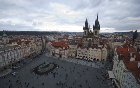 Cityscape of Prague, from the astronomical clock prague Czech, Europeのeditorial素材