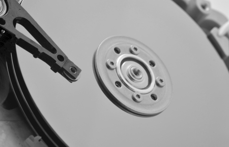 Internal details  of a hard disk computer drive の写真素材