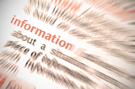 Word information with motion blur. Business concept.の写真素材