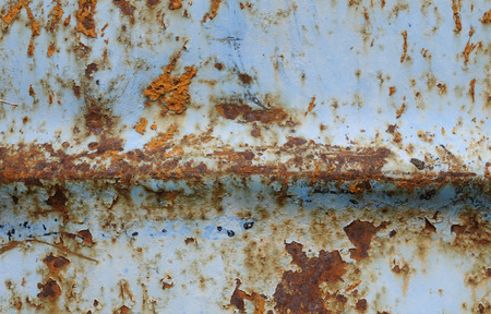 Blue rusty oxidized mettalic surface background with textures.