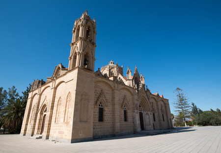 Holy orthodox christian church of Panagia at Lysi village, Cyprusの写真素材