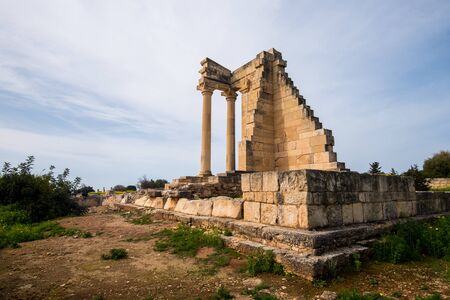 Ancient columns of Apollon Hylates, god of woodland,  sanctuary in Limassol district, Cyprusの写真素材