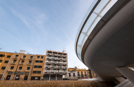 Cityscape of Nicosia from Eleftheria square with modern futuristic architecture. Cyprus