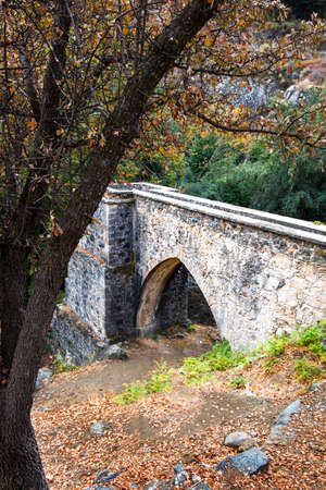 Ancient ruins of a traditional watermill, Kalopanayiotis village, Cyprusの写真素材