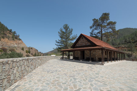 Ancient stoned orthodox christian church in the mountains. Troodos Cyprusの写真素材