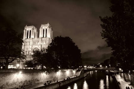 A view of  Paris from the Seine riverの写真素材