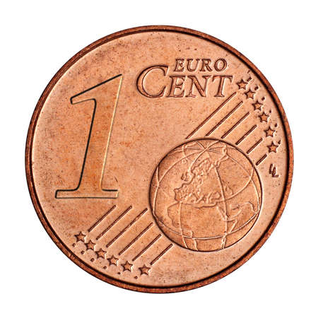 A collage of  1 euro cent coinの写真素材