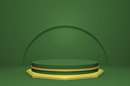 3D rendering stage or podium to showcase your productsの写真素材
