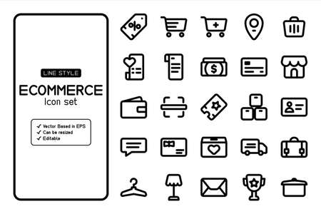 Set of work from home icons with line style and vector based. It can use for your business or others. it contains computer icons, ideas, delivery, laptop, wifi and more.のイラスト素材