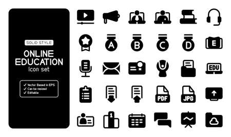 Set of work from home icons with line style and vector based. It can use for your business or others. it contains computer icons, ideas, delivery, laptop, wifi and more.のイラスト素材