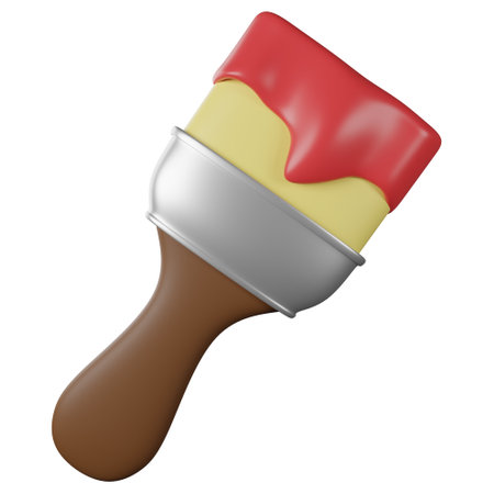 A 3d square brush illustration or icon, It can use for web, app and more.の写真素材