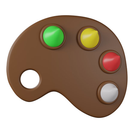 A 3d color palette illustration or icon, It can use for web, app and more.の写真素材