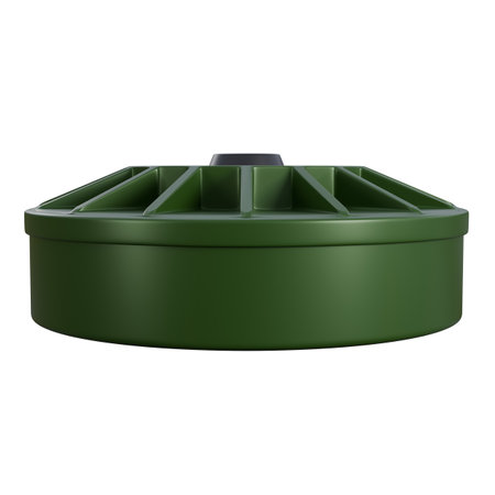 3d Illustration of land mine with dark green color and black.の写真素材