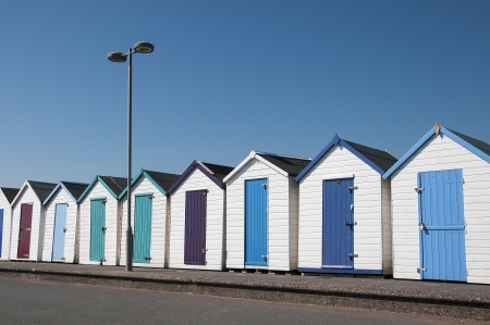 Beach Huts at Paignton, Devon, UKのeditorial素材