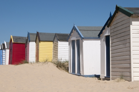 Beach Huts at Southwold, Suffolk, UKのeditorial素材