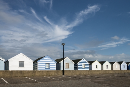 Beach Huts at Southwold, Suffolk, UKのeditorial素材