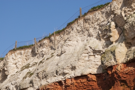 Eroding Cliffs at Hunstanton, Norfolk, UKの写真素材