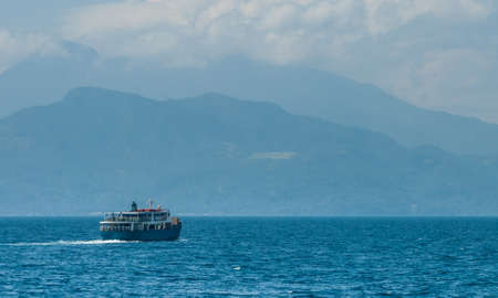 Ship in the seaの写真素材