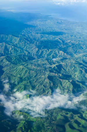 Aerial view of  the mountains range