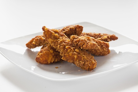 Photograph of Tasty Chicken Nuggets on a plateの写真素材