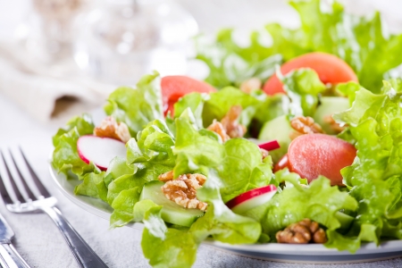Close up photograph of a fresh and health saladの写真素材