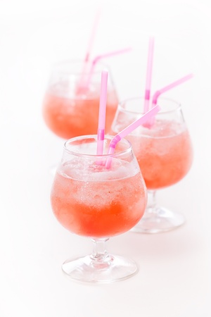 Close up photograph of colorful drinksの写真素材