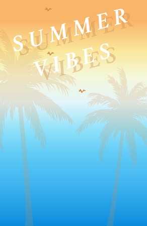 Simple  of a beach on a sunny dayのイラスト素材