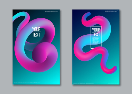 Abstract Poster Liquid Background. Fluid Shapes Brochure Template. Banner Identity Card Design. Vector illustrationのイラスト素材